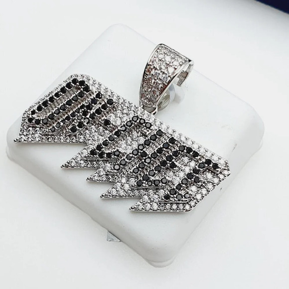"925 Sterling Silver Plated CZ Pendant, INUS1BR296 - Picture 7 of 9